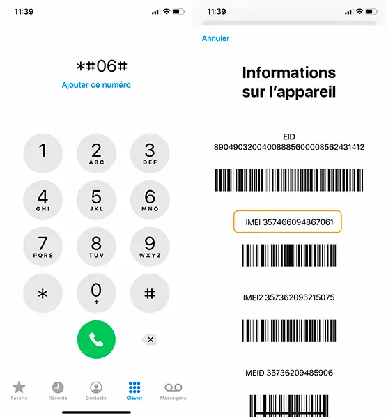 code secret imei